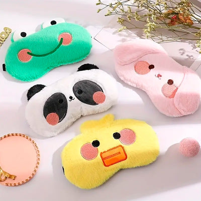 Antifaz Kawaii De Peluche para Dormir Máscara Diseño Animal H3082-3