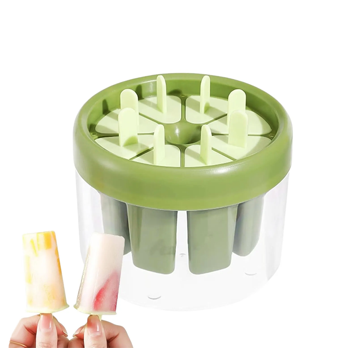 Molde para Helados Reutilizable 8 Puestos Yogurt y Paletas Caseras ICM-AL
