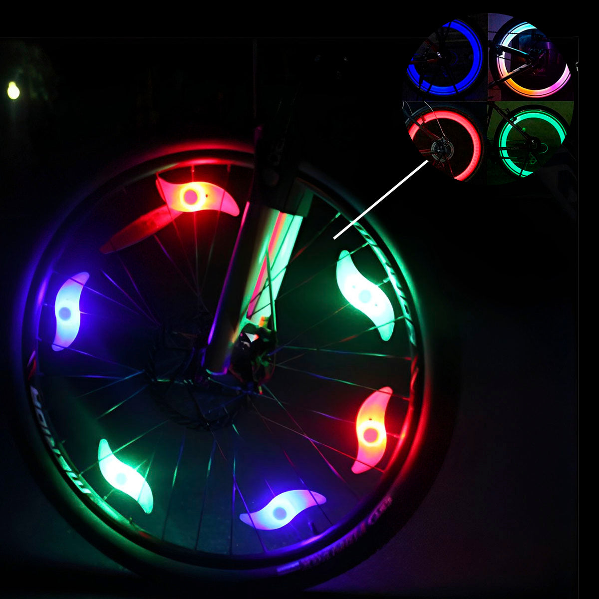 Luz LED Rines de Bicicleta Impermeable YC-018