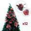 Flores Artificiales Para Árbol X12 Decoración Navidad 049