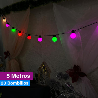 Extensión Luz LED Lineal Bombillos X20 Navidad 5M 21-20-3-c-p
