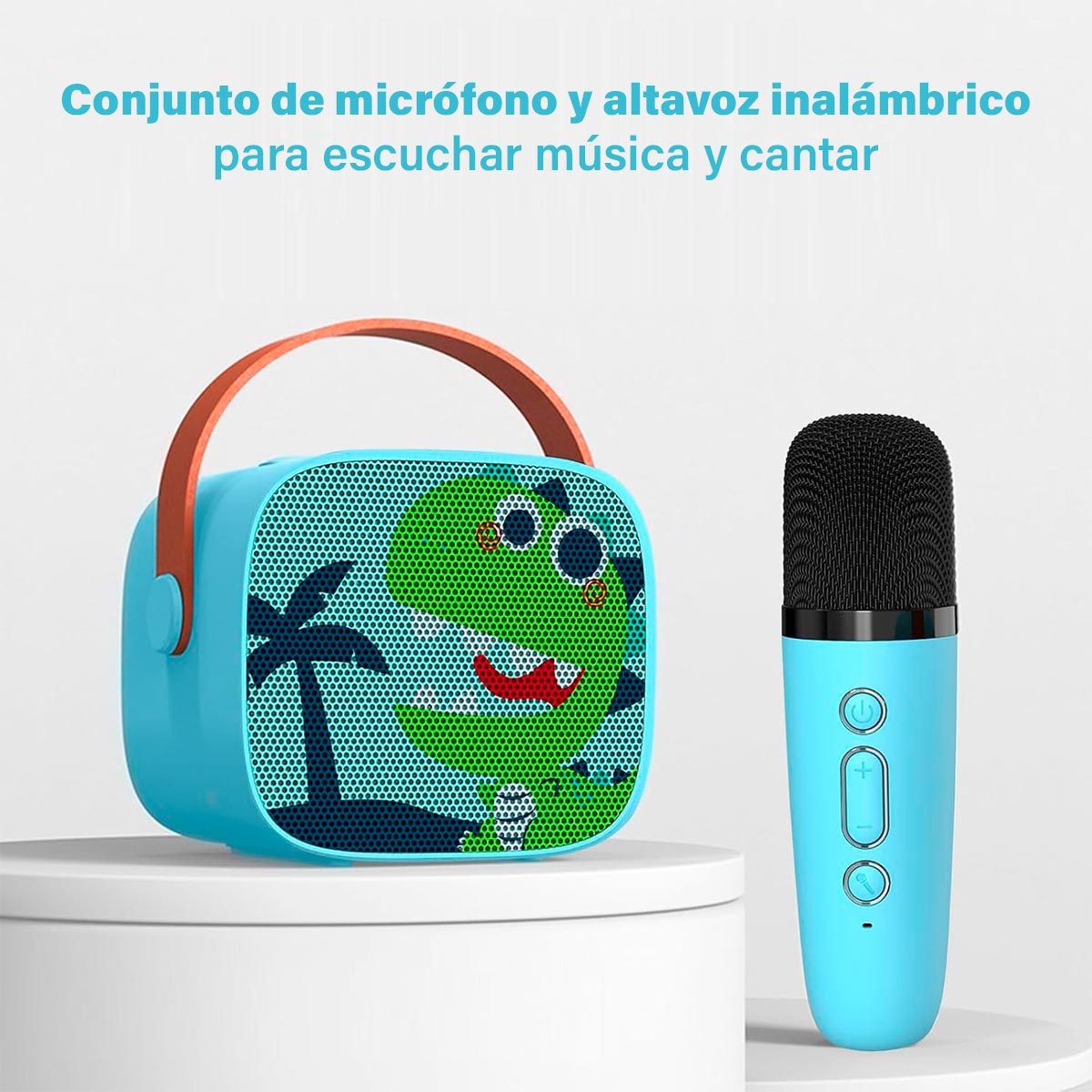 Kit De Karaoke Parlante Mágico + Micrófono Inalámbricos Infantil K8