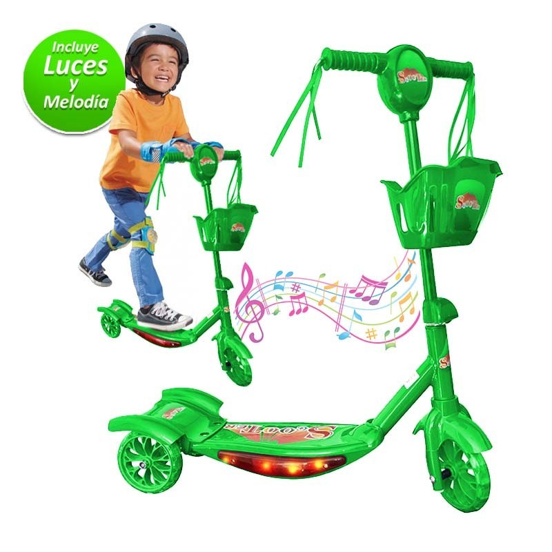 Patineta Scooter Canasta Monopatín Con Luces Y Sonidos MP01-JJL