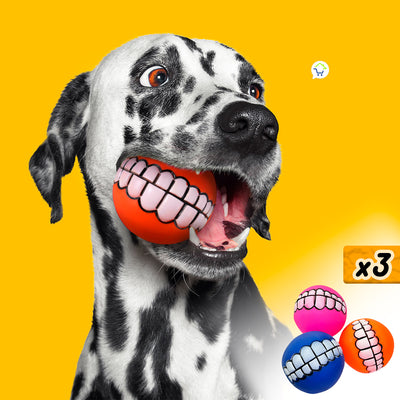 Pelotas Para Perros x3 Juguete Sonido Diseño Sonrisa X183