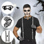 Set Esqueleto Halloween Tirantes Guantes Moño Hueso Accesorios OF-1292