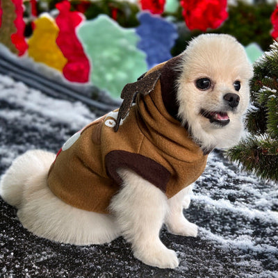 Disfraz Para Mascotas Reno Traje Navideño Perro Gato DPMNRENO