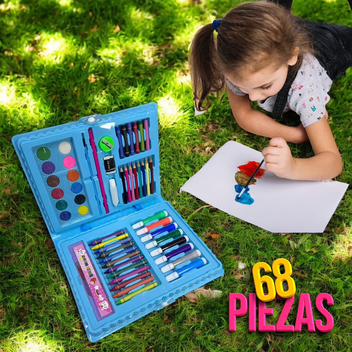 Set Dibujo 68 Piezas Arte Niños y Jóvenes 7211