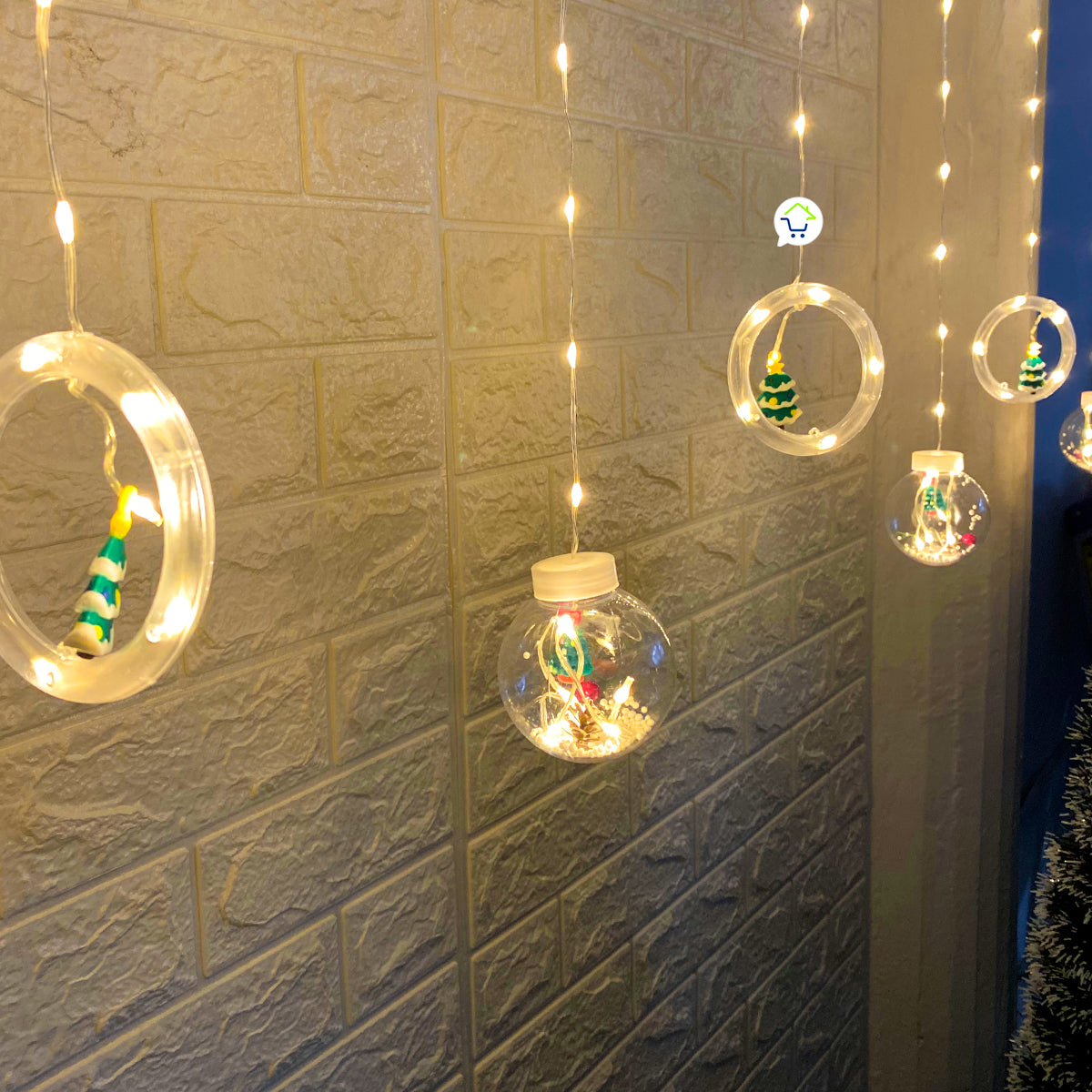 Cortina intercaladas 3 M Bolas Mágicas Navideñas CBA150N