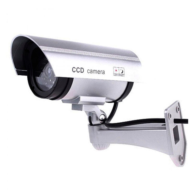 Cámara Seguridad Dummy (Falsa) Tipo Bala Simulación Cámara Real Luz LED REF: 3501