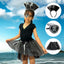 Disfraz Pirata Negro Infantil Tutú Diadema Halloween OF-1506