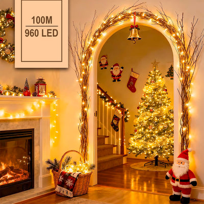 Luz LED Lineal 100 Metros 960 LED Extensión Navideña Cable Transparente 1530A