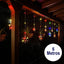 Cortina de Luces LED 6M 240 LED Estrellas y Copos Intercalada Decoración Navideña 1731A