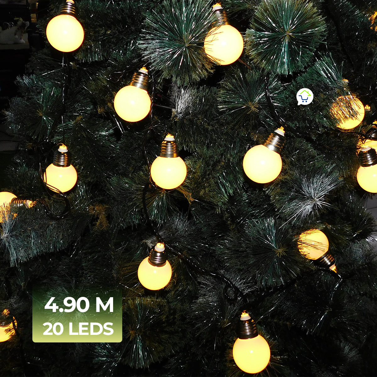 Guirnalda Bombillos Vintage 4.90 M 130 LEDS Luces Navideñas Z3-017