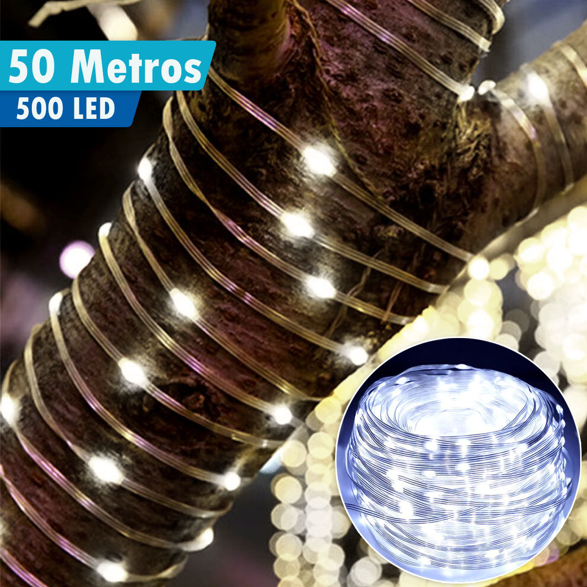 Luz Micro LED Lineal 50 Metros 500 Luces Navidad 1721