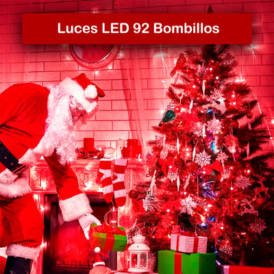 Extensión Luces LED 6 Metros 92 LED Navideñas Guirnalda Cable Verde 1414-GE100L