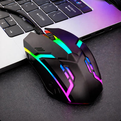 Mouse Gamer RGB Óptico Alámbrico USB Antideslizante para PC y Portátil M20