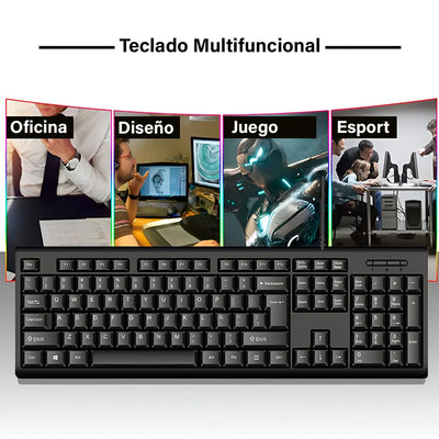 Teclado Alámbrico Multifuncional Español Oficina Numérico M-200