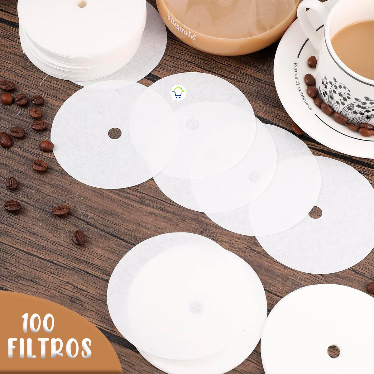 Filtro Para Cafetera X100 De Papel Natural Desechable F-7
