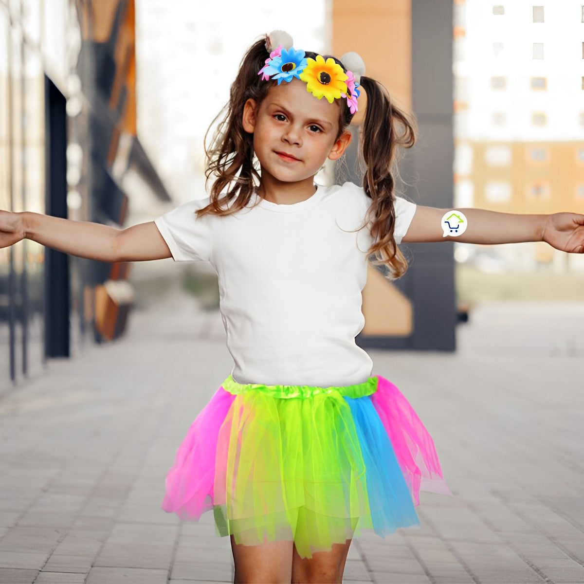 Tutu discount colorido infantil