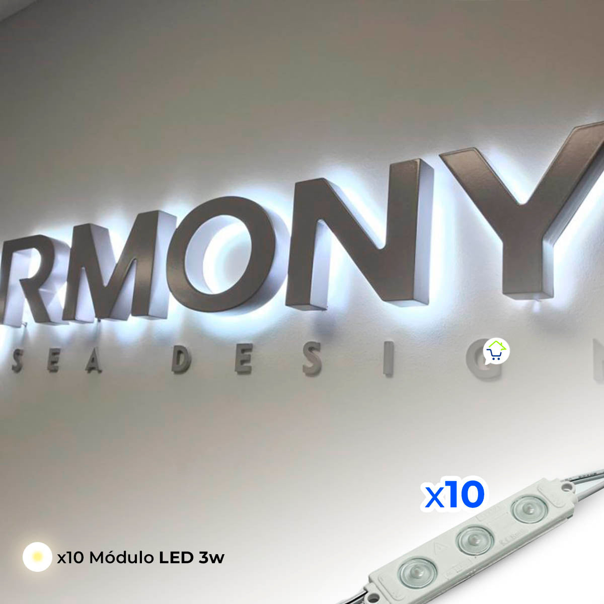 Módulo 3 LED Corrugado Iluminación Letreros MDLED3