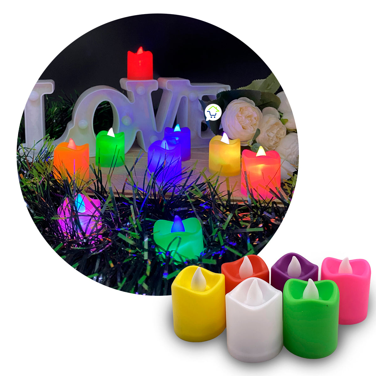 Velas luces Led X24 Decoración Hogar SLT204