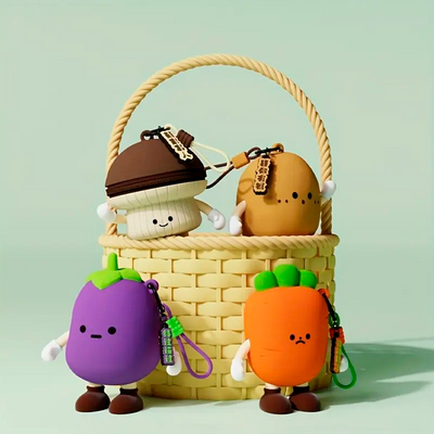 Monedero De Silicona Kawaii Comida Portaobjetos Colgante QBT133