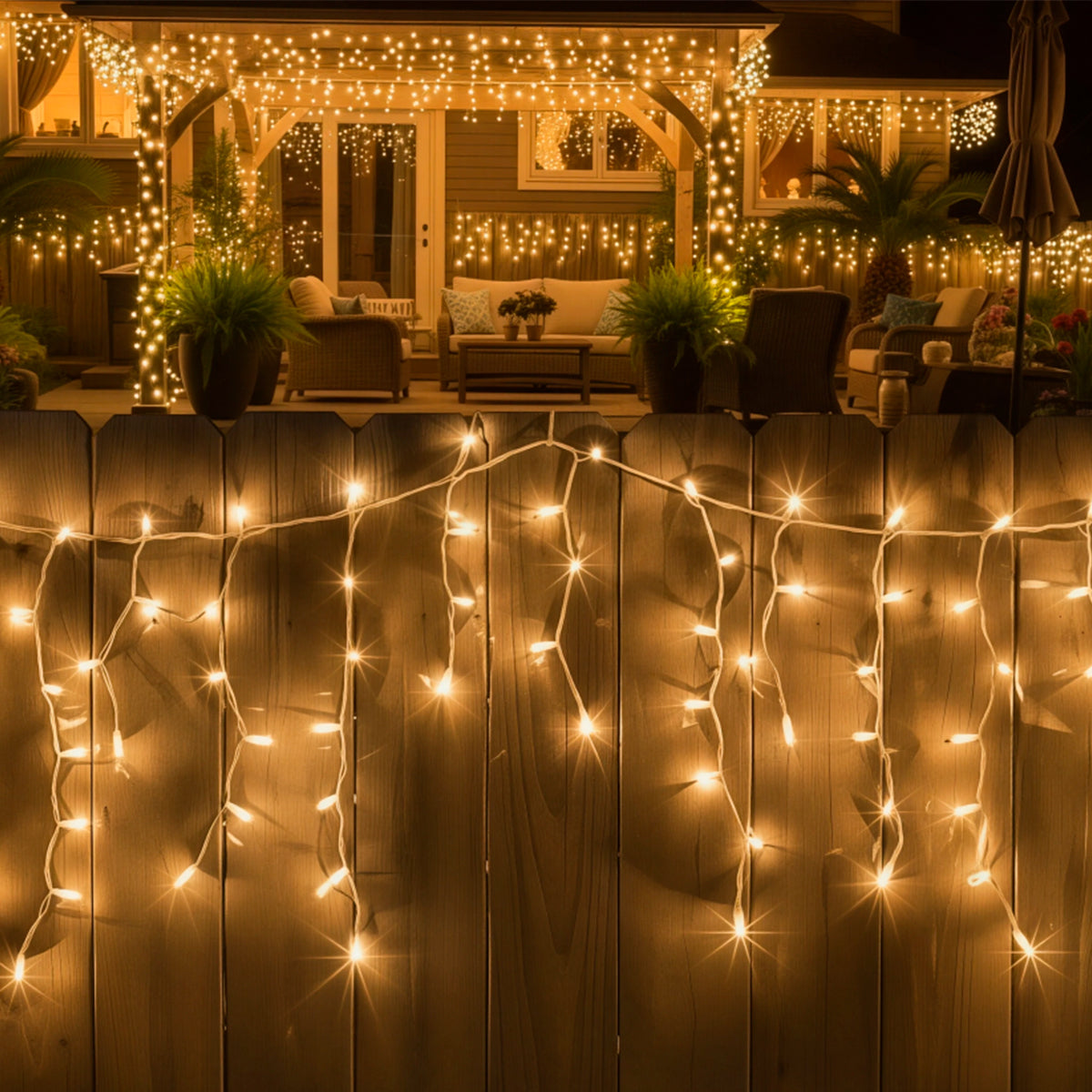 Cortina LED Intercalada 3 Metros 96 LED Navidad Decoración Navideña AL-078