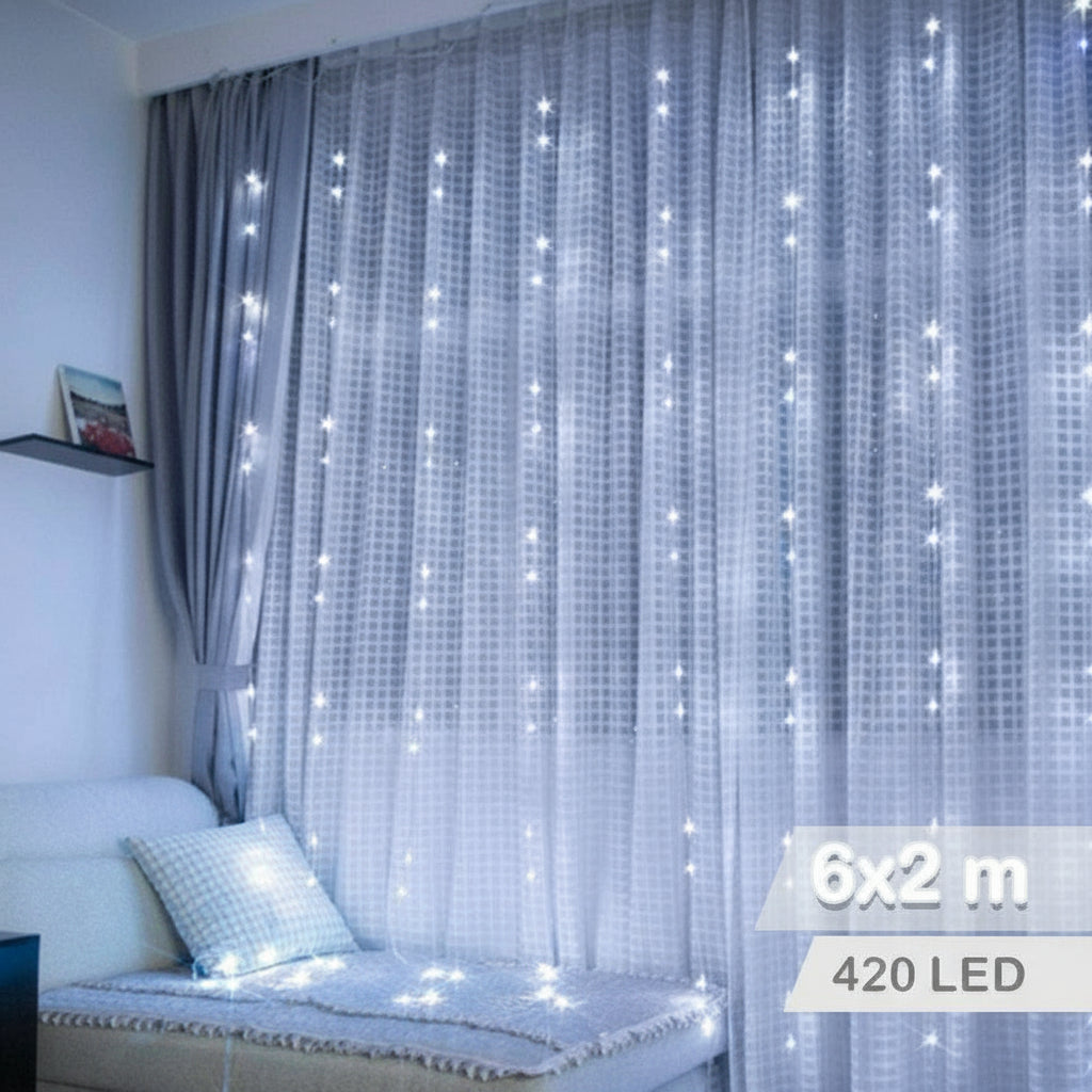 Luz Cascada 6X2 Metros 420 LED Luces Navidad 480LEDB2
