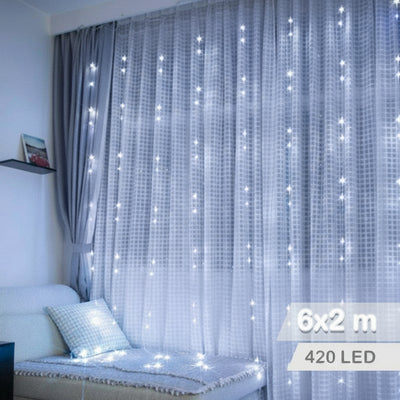 Luz Cascada 6X2 Metros 420 LED Luces Navidad 480LEDB2