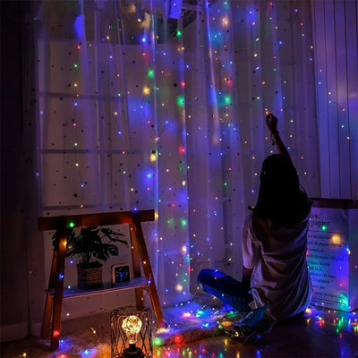 Luz Cascada 3X2 Metros 240 LED Luces Navidad Decoración 3011