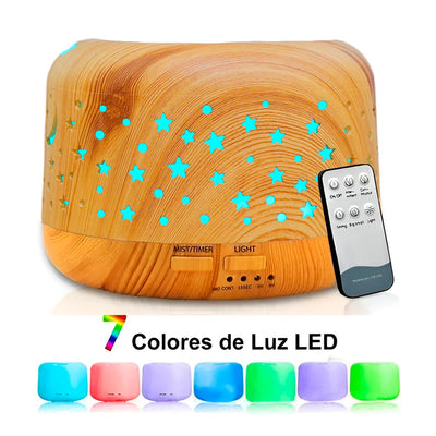 Humidificador Estrellas LED Control Remoto Difusor Aromas KP-300X