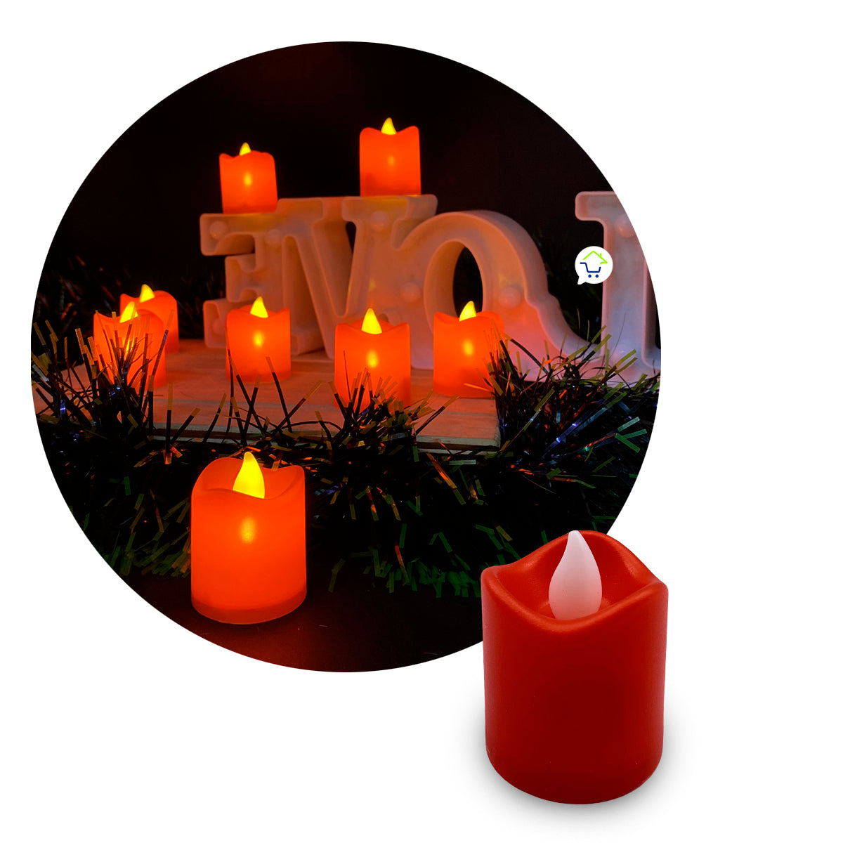 Velas luces Led X24 Decoración Hogar SLT204