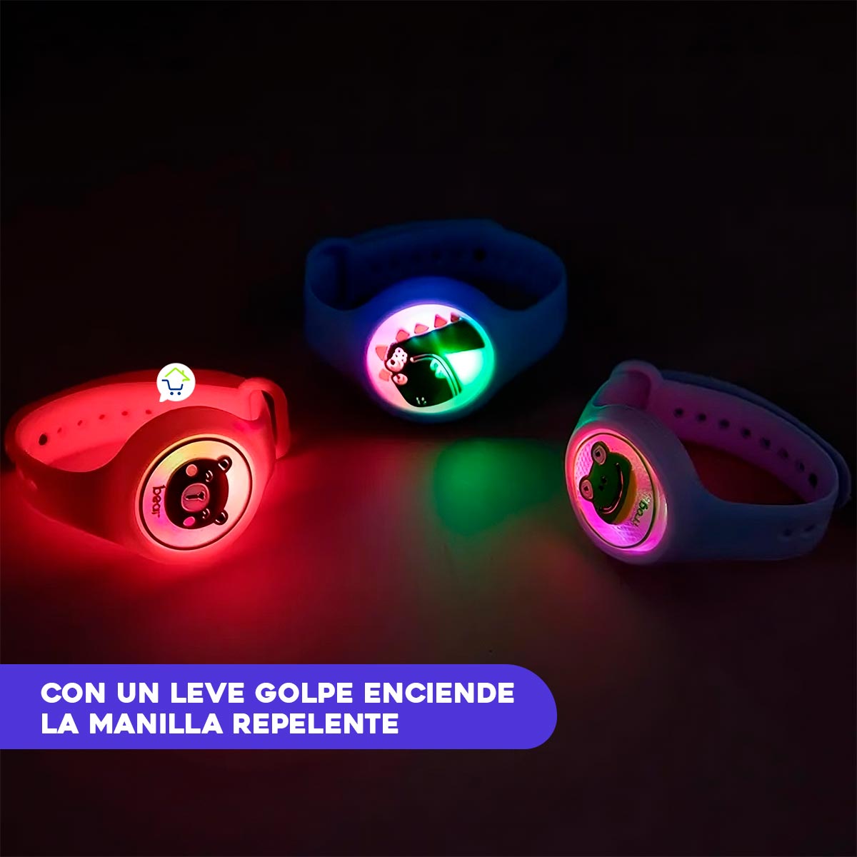 Manilla Repelente De Mosquitos Pulsera LED Anti Insectos TV16