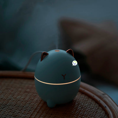 Mini Humidificador USB Luz LED Gato Difusor DDM1