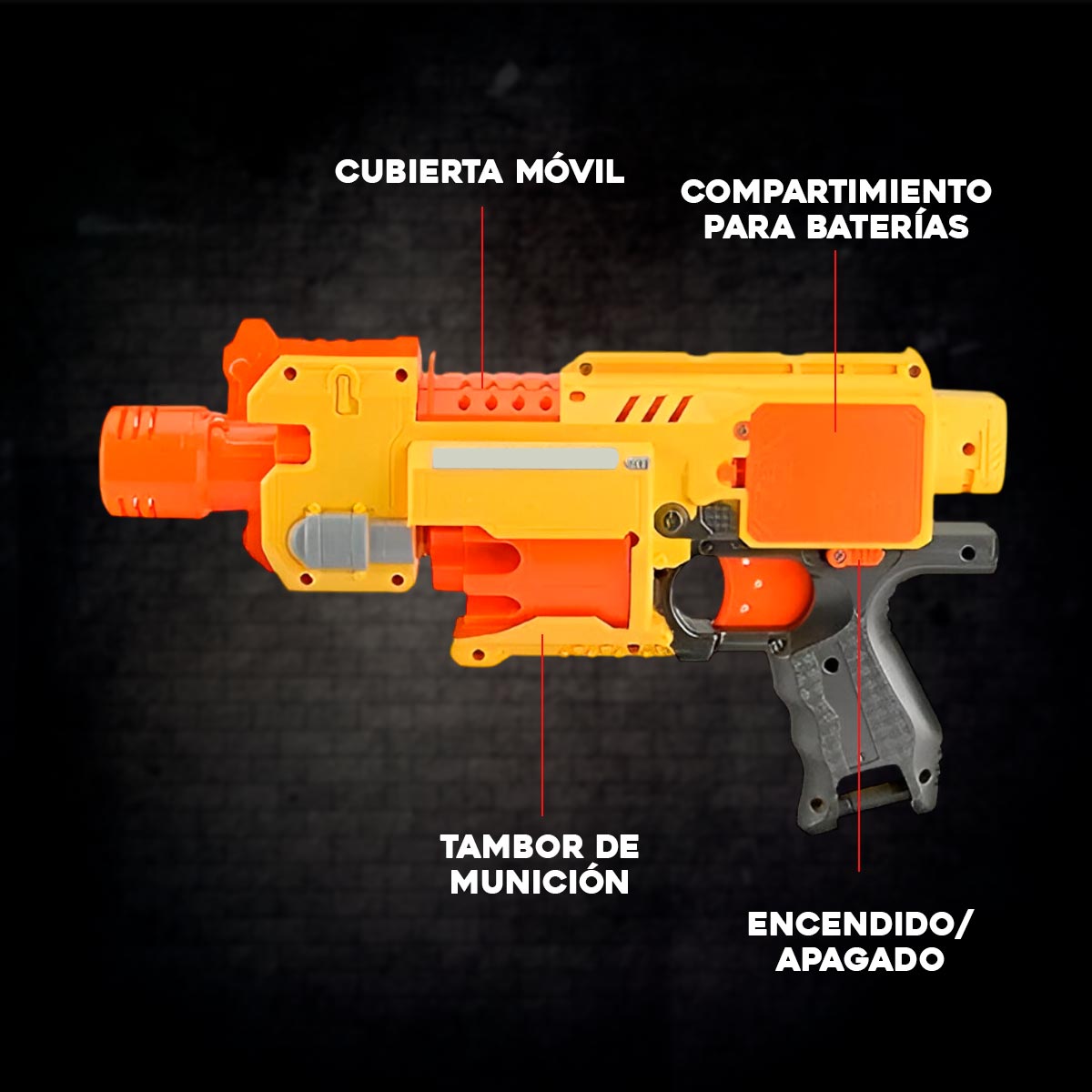 Pistola De Dardos Eléctrica Juguete Lanza Dardos 7004