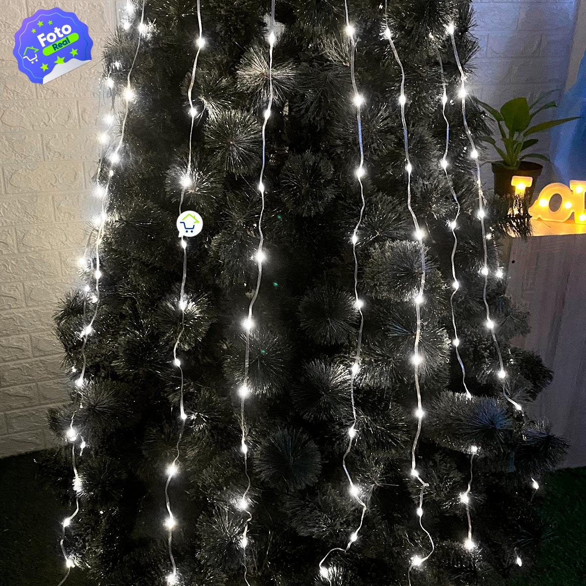 Estrella Para Árbol Efecto Cascada 2.1 M 400 LEDS Decoración Navidad 1580A