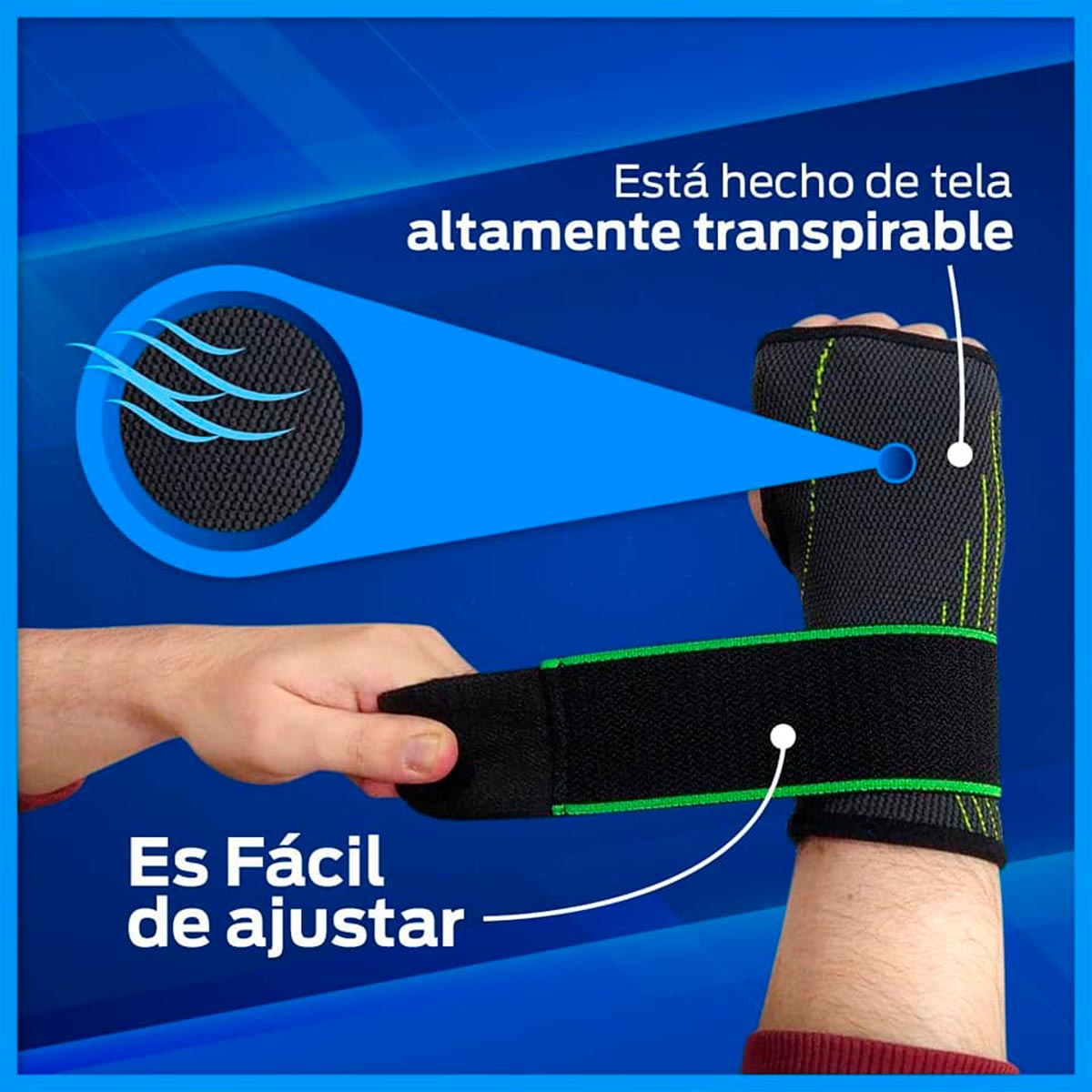 Muñequera Elástica Deportiva Palma De Mano Ejercicio Soporte YC 7711