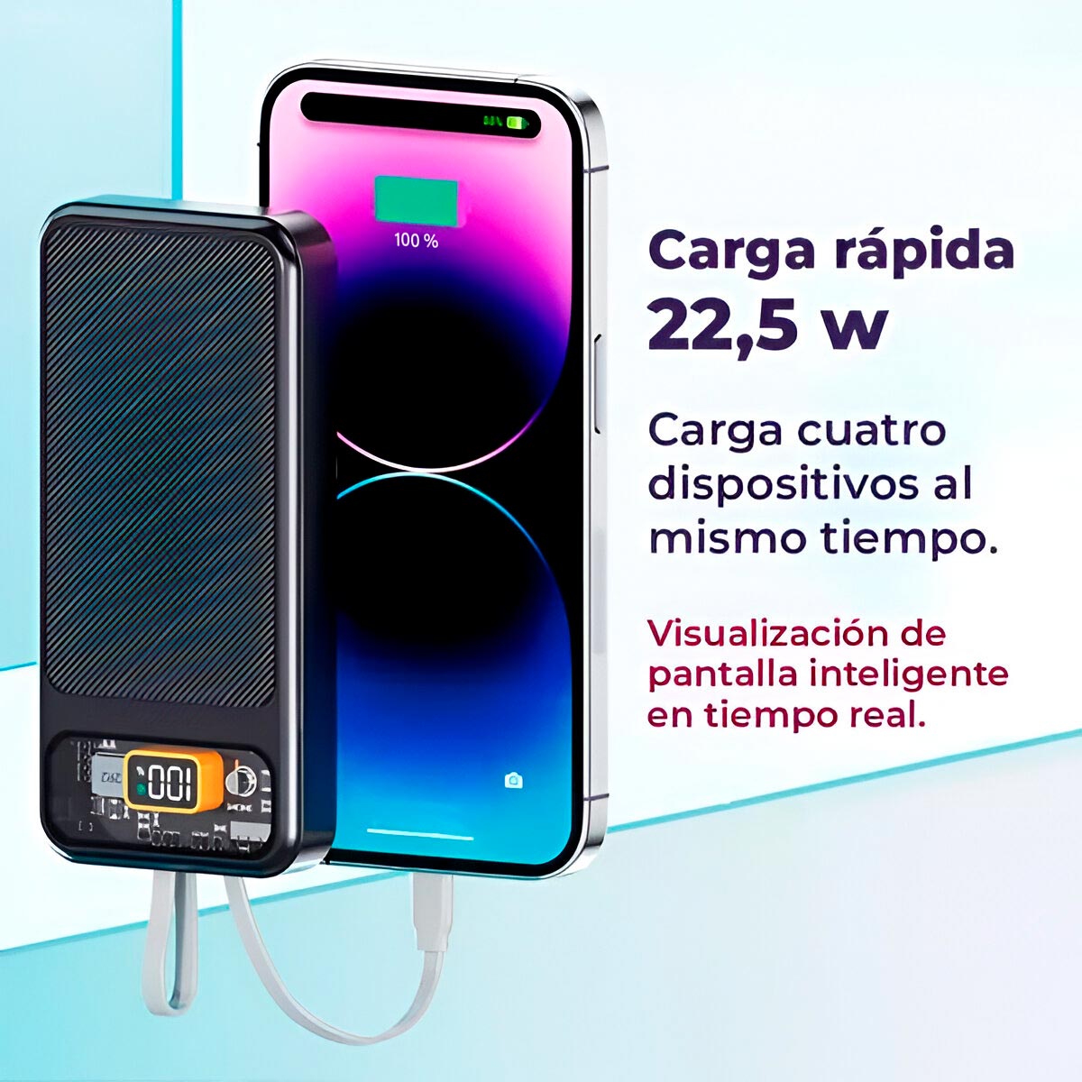 Power Bank Batería Externa 10000mah Carga Rápida 225w KP-22