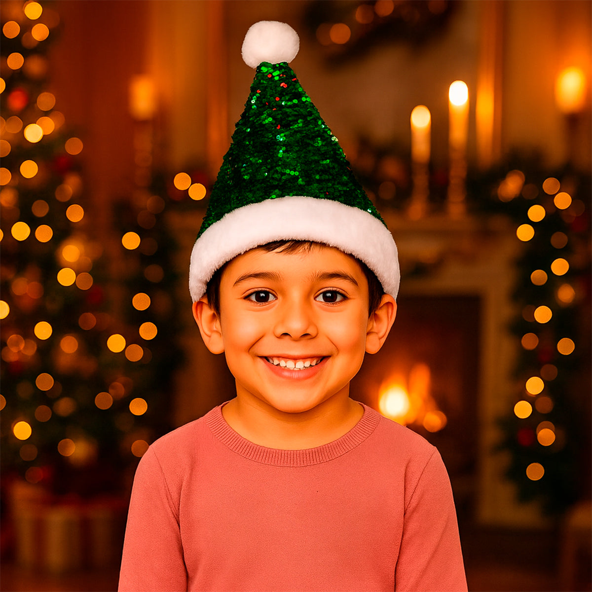 Gorro Navideño de Lentejuelas Reversibles Navidad GNLRV01