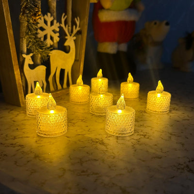 Velas LED X24 Cristal Mirella Decoración Hogar VCM24