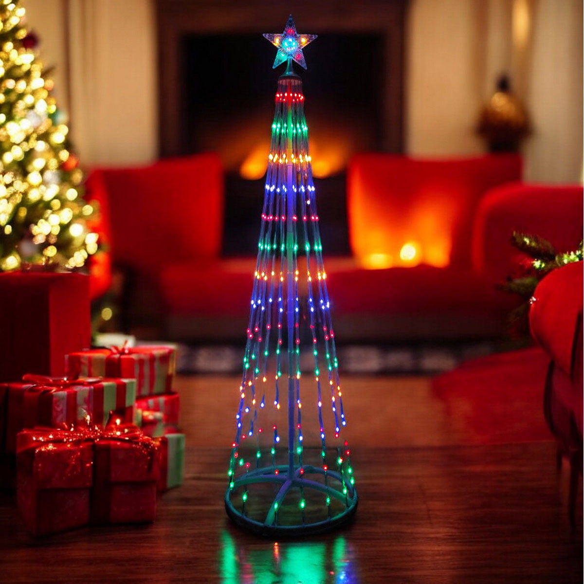 Árbol De Tiras Micro LED 1.8 Metros 200L Navidad 1622