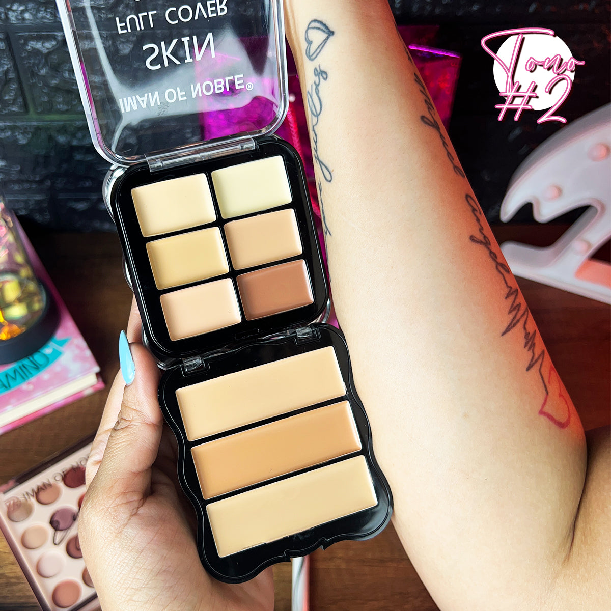 Kit De Maquillaje Amor y Amistad + Cosmetiquera Set completo para regalo KITAMA02