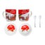 Set X2 Tazas Navideñas con Plato y Cuchara Regalo Festivo Navidad TZM2