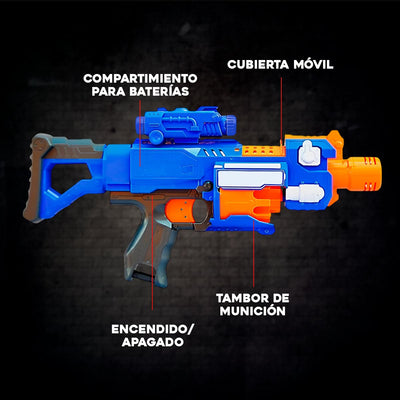 Pistola De Dardos Eléctrica Juguete Lanza Dardos 7055