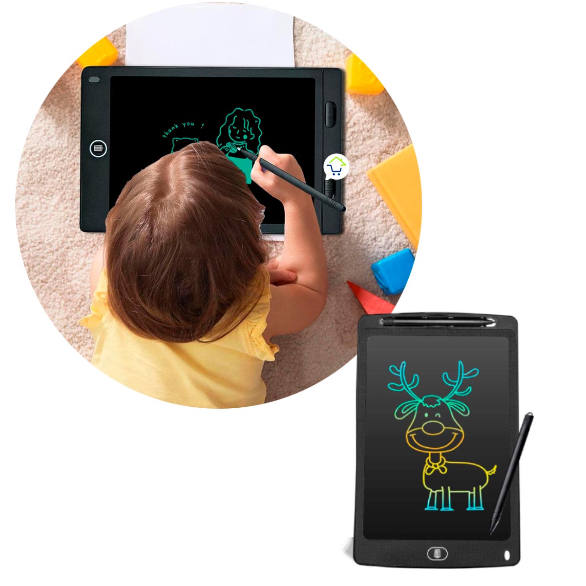 Tableta Mágica LCD Digital Dibujo Escritura Niños GRANDE DJU010