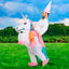 Disfraz Inflable Unicornio Traje Montable Fiesta Disfraces Halloween OF463