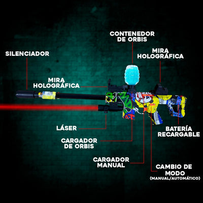 Pistola Sniper De Juguete Hidrogel Lanzador Eléctrico + 500 Orbis OF-1806