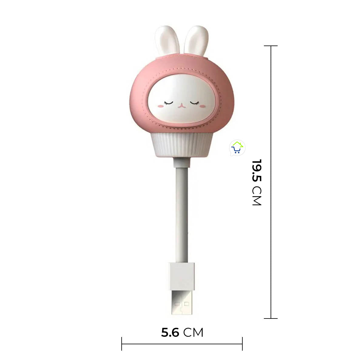 Luz De Noche LED USB Kawaii Lámpara Dormir Infantil Dibujos Animados 7LAM