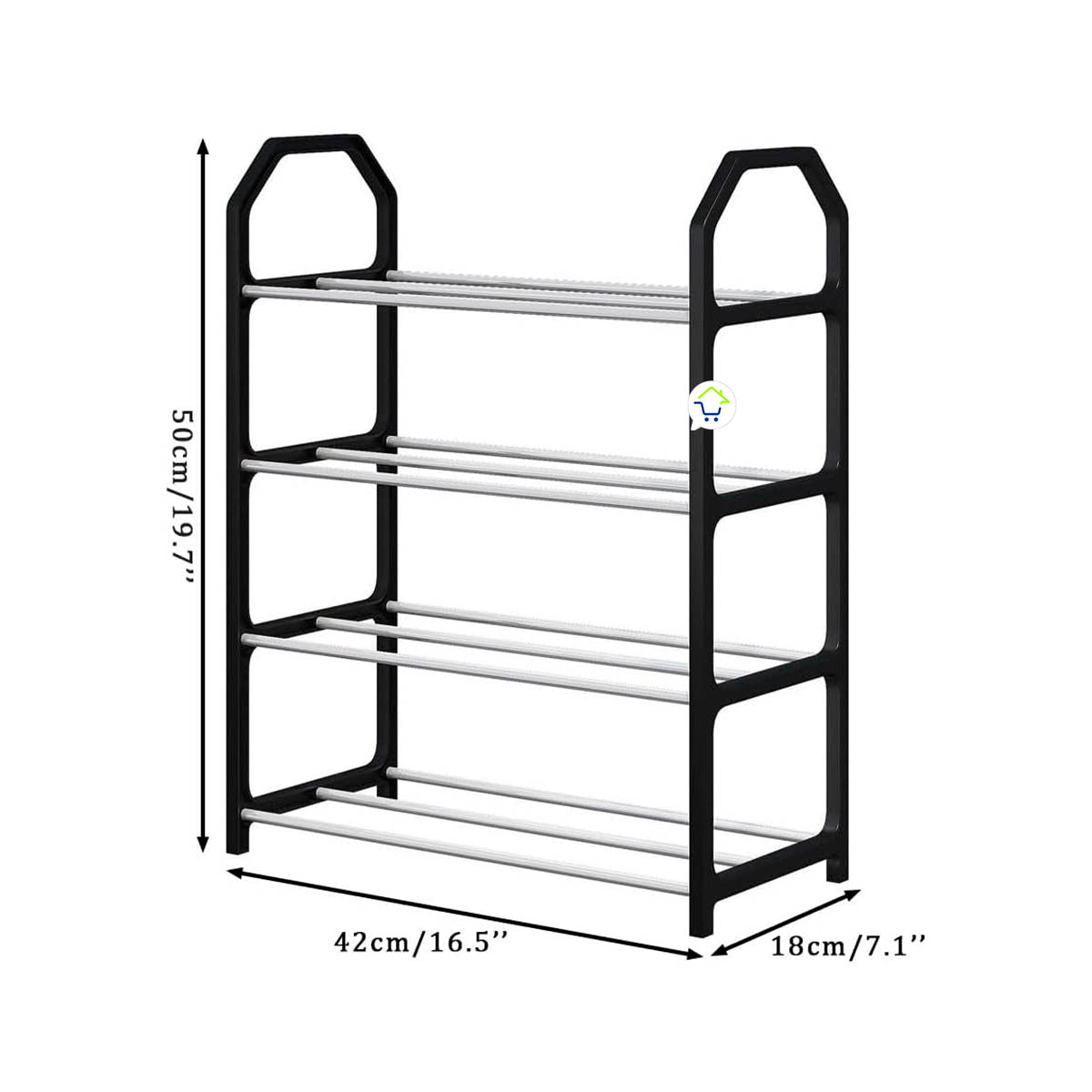 Organizador de Zapatos 8 Pares De 4 Niveles Zapatera Multifuncional ORG4N