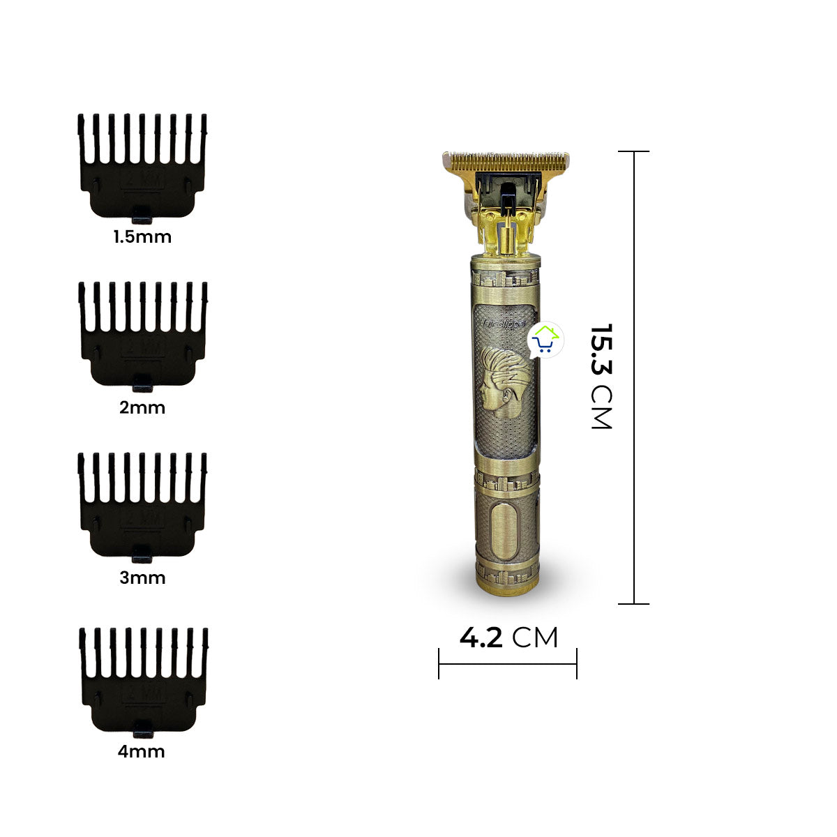 Máquina Motilar Patillera Buda Dorada Cortadora Pelo T9-V2